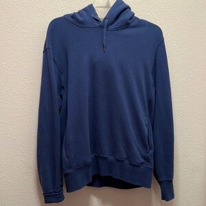 Uniqlo Blue Hoodie Hooded Sweatshirt Men Size Medium Drawstring